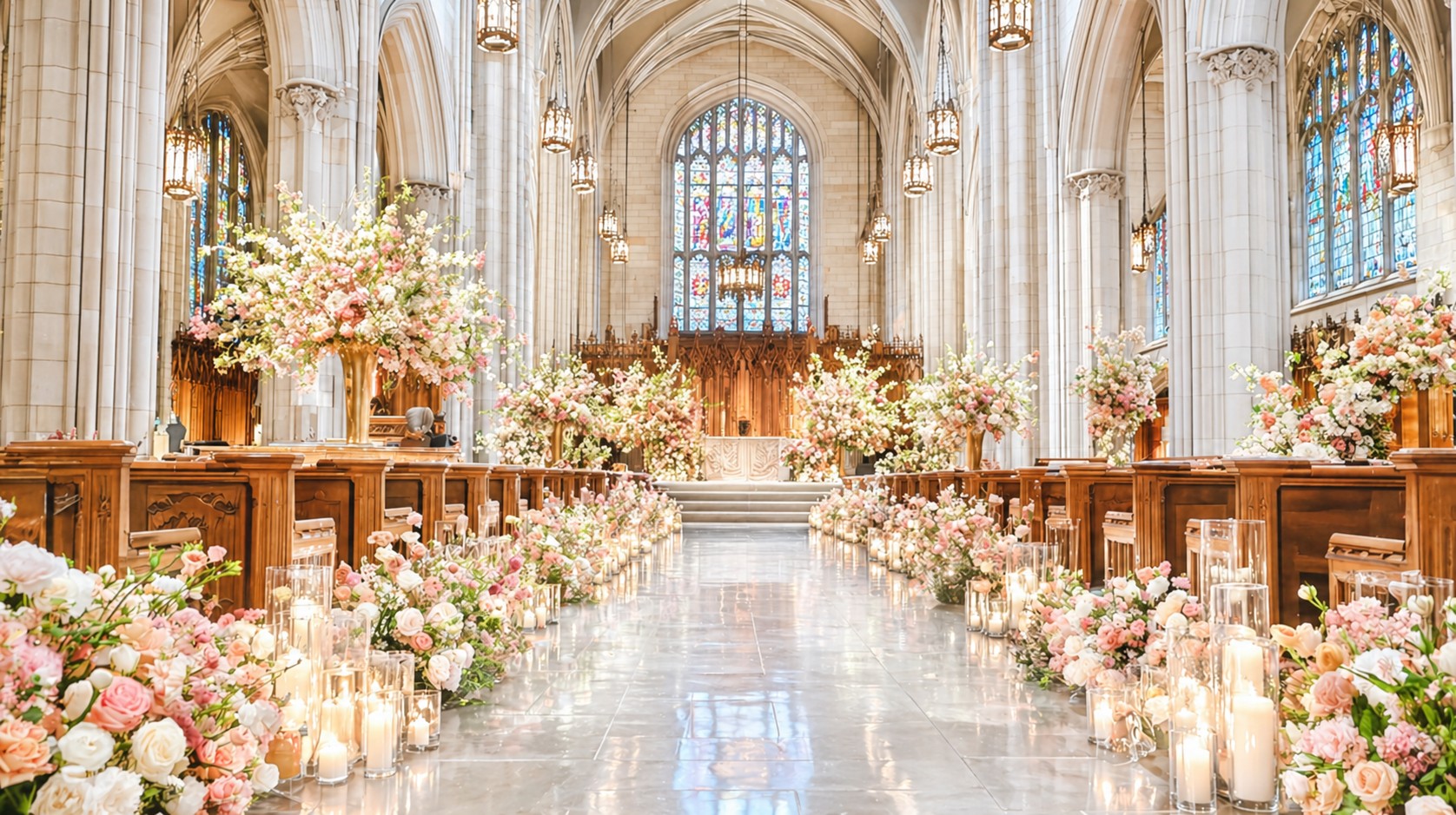 Complete luxury wedding reception ballroom — styled using a Magnivé Event Design Blueprint